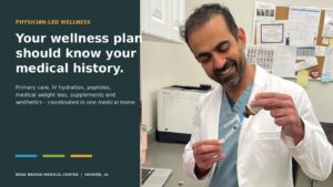 Dr Devani preparing an injectable wellness treatment at Ross Bridge Medical Center in Hoover AL