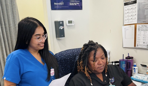RBMC staff reviewing clinical information together - part of keeping psychiatric and medical care connected.